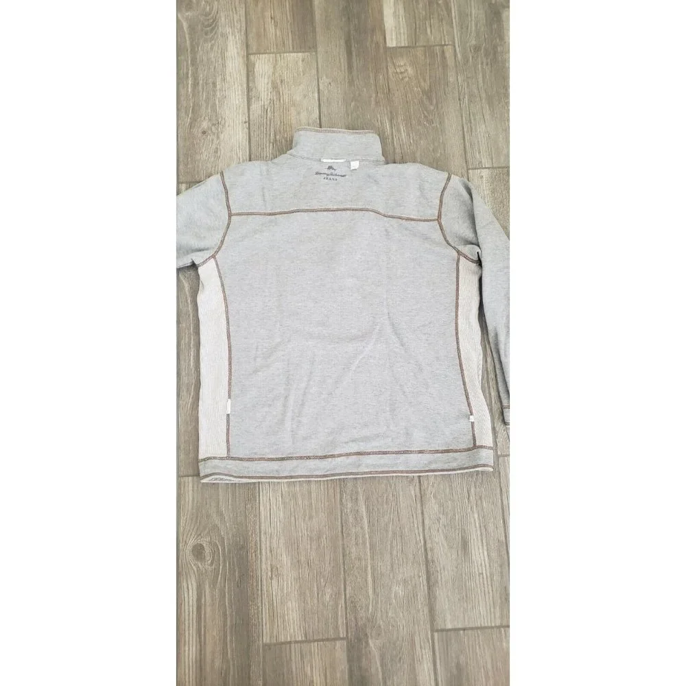 Tommy Bahama Jean 1/4 Zip Sweater Men Large Reversible Neutral Tone Long Sleeve - Picture 3 of 12